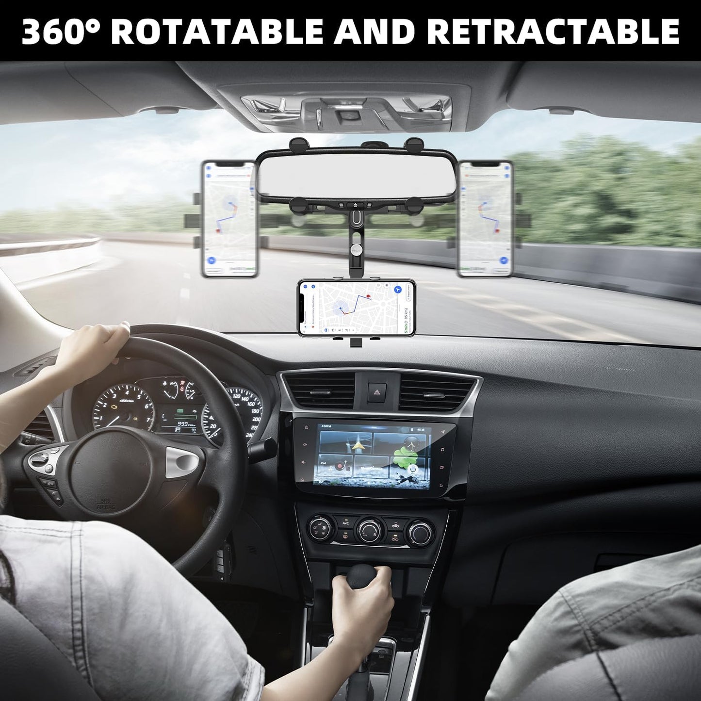 SXhyf New Rear View Mirror Phone Holder