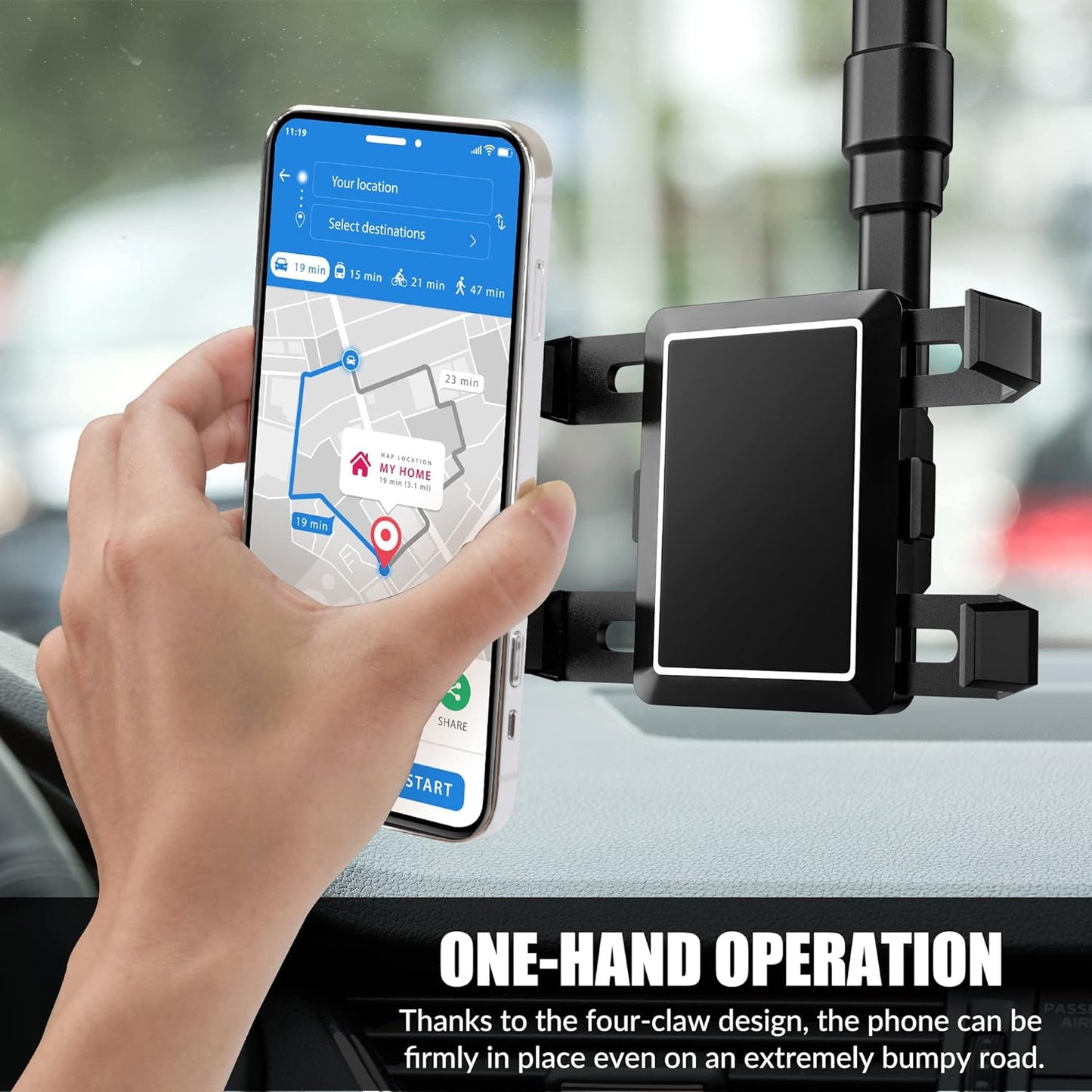 SXhyf Rear View Mirror Phone Holder